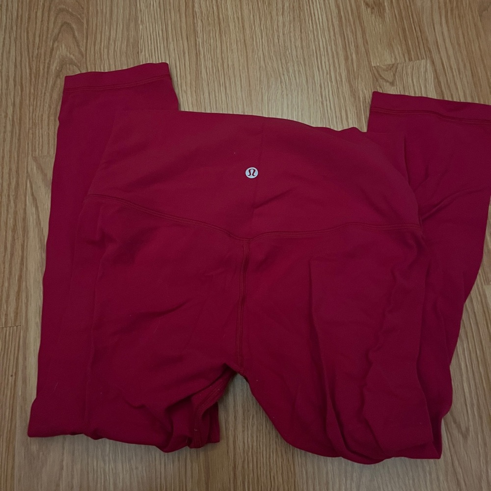 Red Lululemon Leggings
